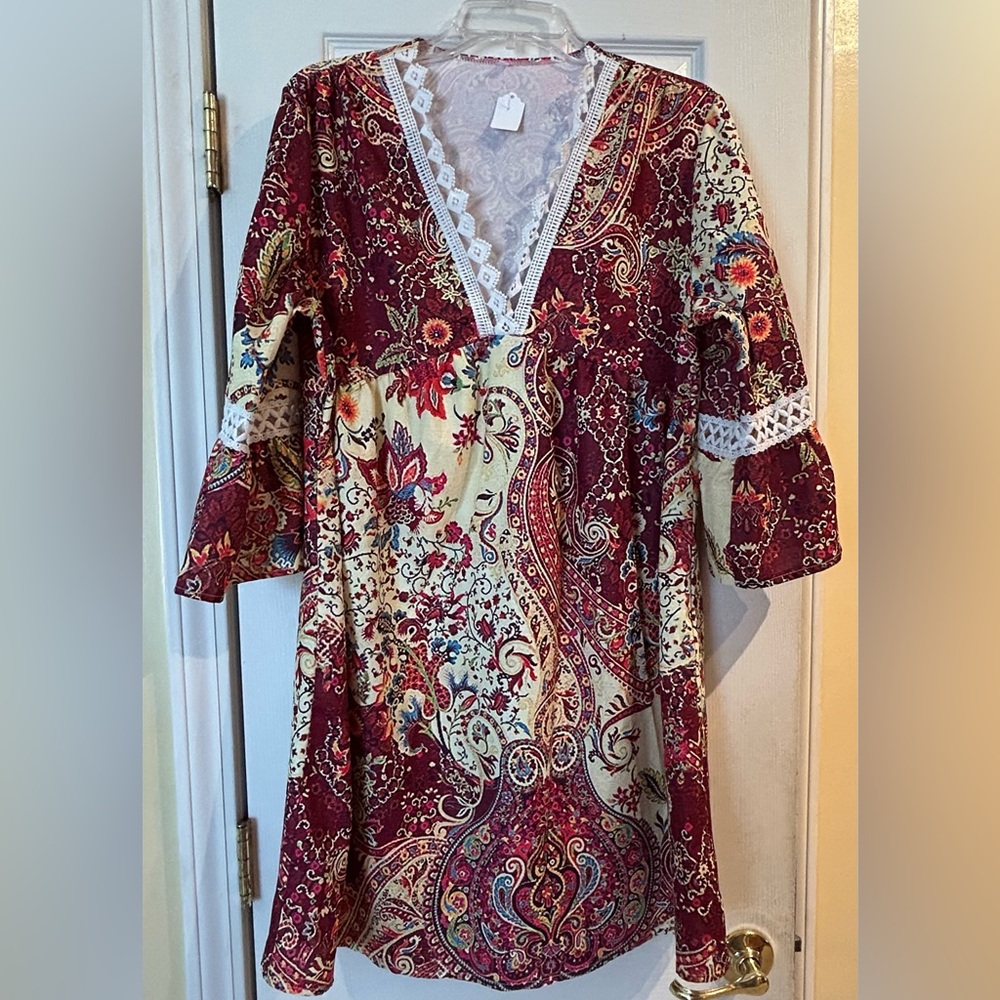 Beautiful Boho Dress Size 12 EUC